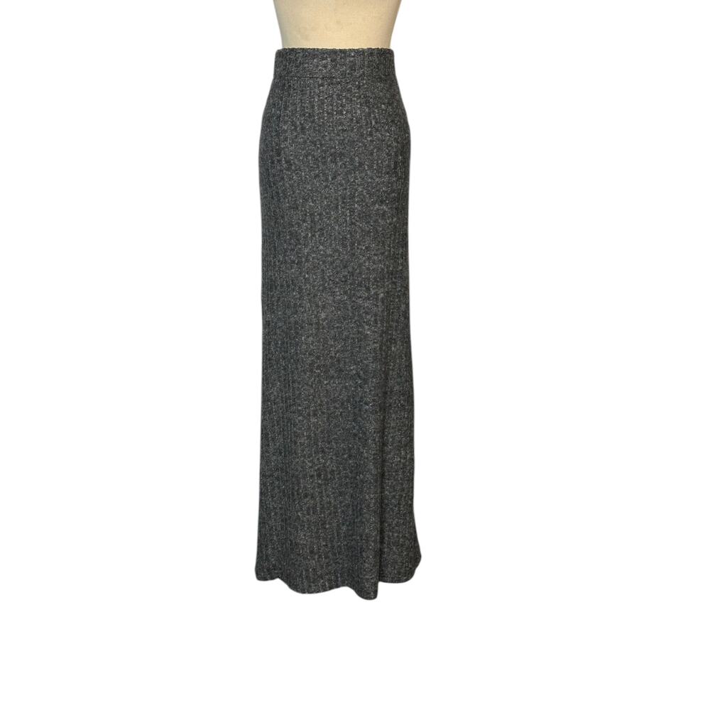 Shein gray knit maxi pencil pull on skirt size 2